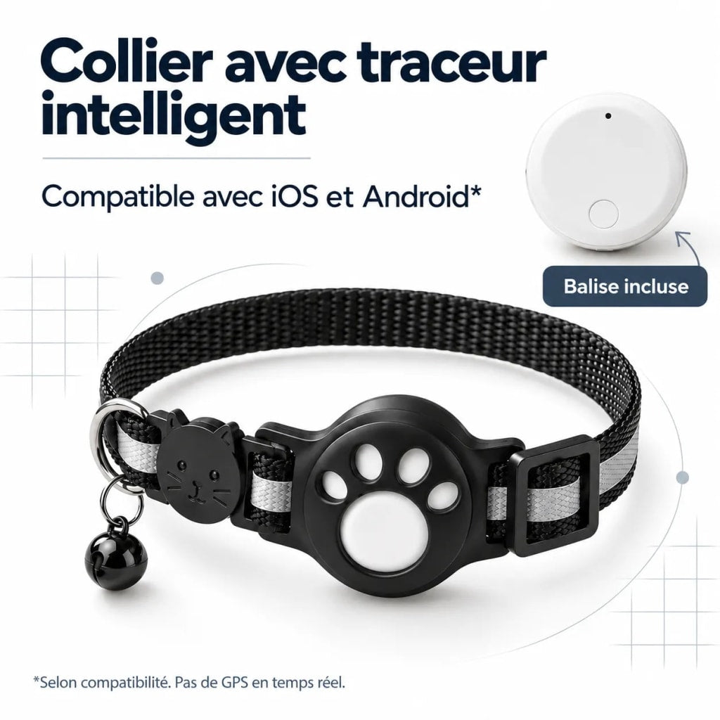 GPS Cat Collar Reflective Adjustable